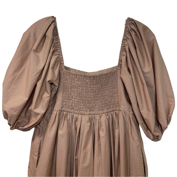 Abercrombie & Fitch - Women’s ‘Emerson’ Babydoll Dress in Taupe - Brown, Small - Picture 12 of 14